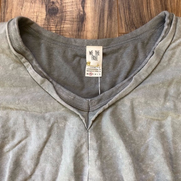 NWT - We The Free Girl Talk Tee In Gray XS - Picture 2 of 9